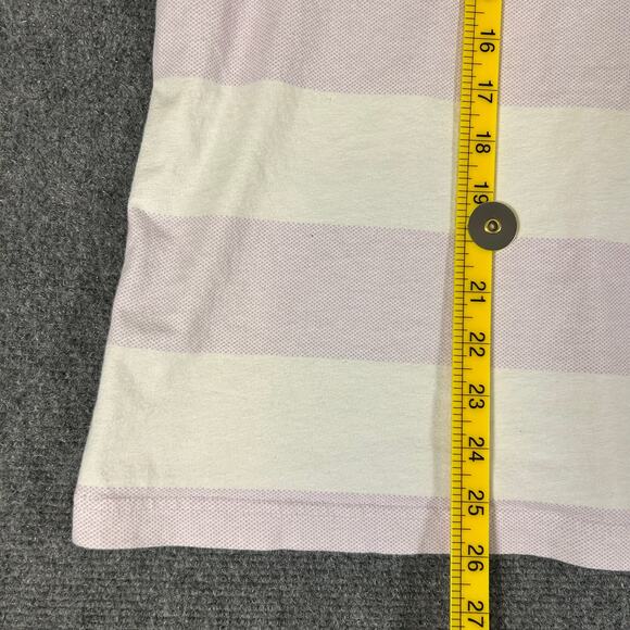 Penguin by Munsingwear Striped T Shirt Men L Purple/White 100% Cotton Chest Logo - Picture 7 of 8